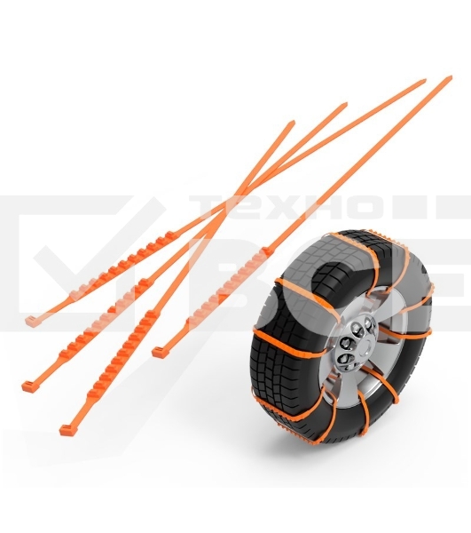 Хомут противоскольжения Rexant 900x9 мм оранжевый