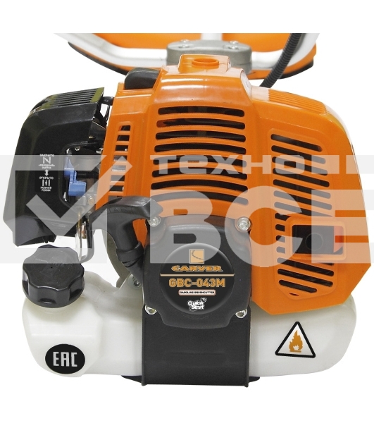 Мотокоса CARVER GBC-043M2.3лс easy-start ранец диск48зуб. easy-head леска2,4мм