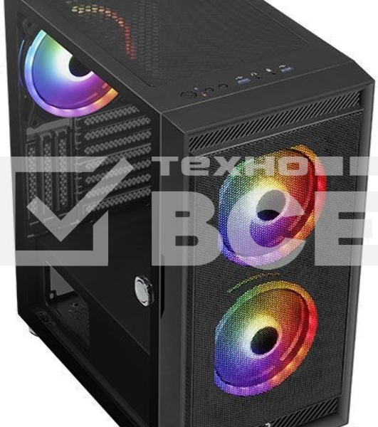 Компьютерный корпус Aerocool / Formula Graphite-G-BK-v2 черный без БП ATX 3x140mm 2xUSB3.0 audio