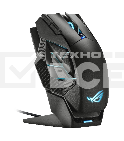 Мышь беспроводная/проводная ASUS ROG Spatha X черный, 19000 dpi, радиоканал, USB, кнопки - 12