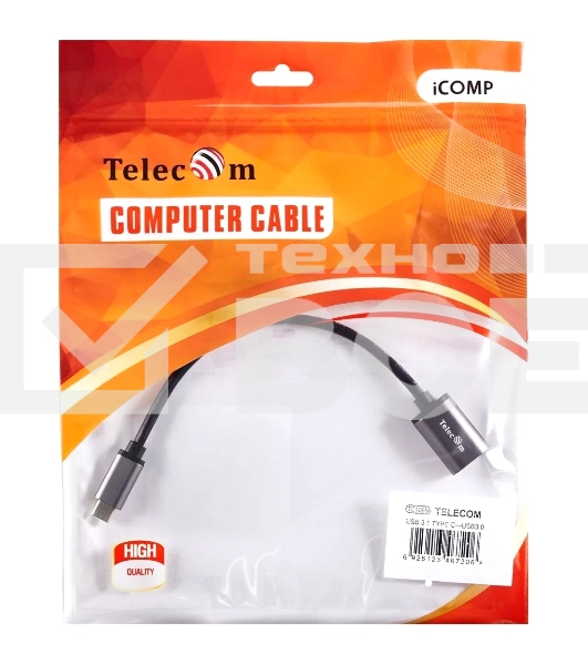 Кабель-адаптер  Type-Cm --> USB 3.0 Af , OTG, 1,5A , 5,0Gbps , Alum grey 0,2m Telecom (TC409M)