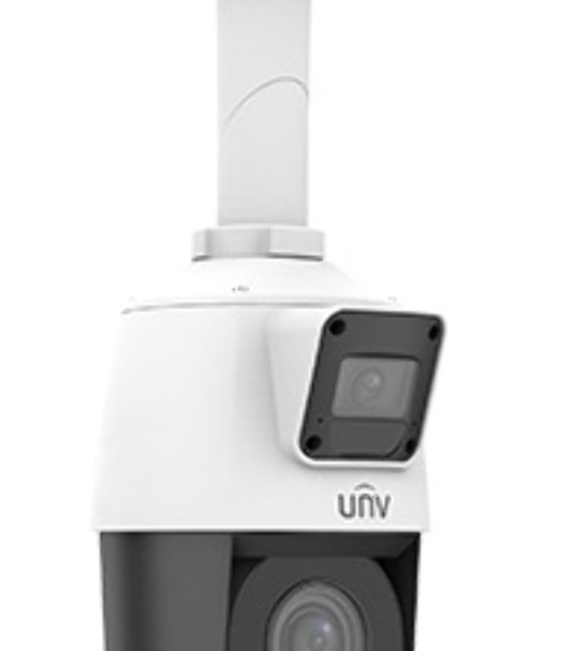 Сдвоенная видеокамера IP Uniview IPC9312LFW-AF28-2X4 Мини-PTZ: 2 x 2MP, поворотн. 4X объектив 2.8-12.0мм моториз. AF, обзорн. 2.8мм, IR upto 10m/50m, LightHunter, Ultra 265/H.265/H.264/MJPEG, 2 потока, 2 Mic & speaker, Micro SD, WiFi, PoE, IP66