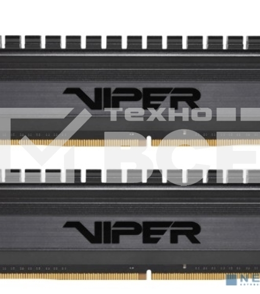 Оперативная память Patriot Viper 4 Blackout, DDR4, 8GB (2x4 GB), 3000 MHz, CL16, радиатор, черный