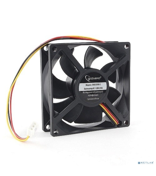 Вентилятор для корпуса Gembird D8025HM-3 черный 80мм 2600rpm 30.5db 3-pin