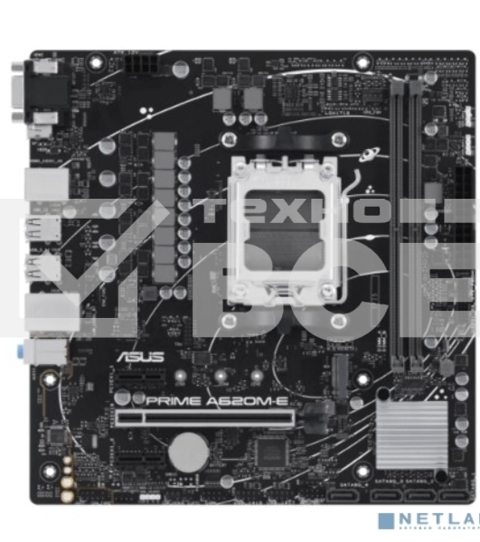 Материнская плата ASUS PRIME A620M-E-CSM, AM5, AMD A620, 2xDDR5, 4xSATA, 1xM.2, 1xPCI-E 4.0 x16, 1xPCI-E x1, 1xDisplayPort, 1xHDMI, 1xVGA, 1x 1Gb LAN, 4xUSB-A 3.2 Gen 1, 4xUSB-A 2.0, 3x3.5 мм, 7.1, Micro-ATX