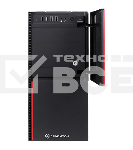 Персональный компьютер Гравитон Д50А AMD Ryzen 5 5600G(3.9Ghz)/8192Mb/256SSDGb/war 3y/black/noOS + /К+М