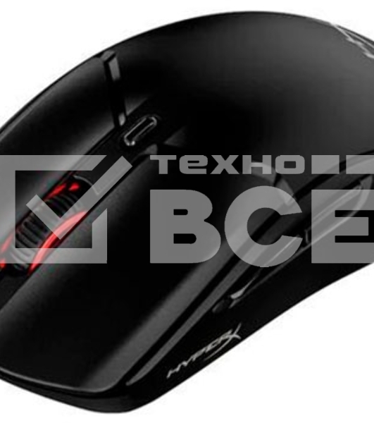 Мышь беспроводная HyperX Haste 2 черный, 26000 dpi, радиоканал, Bluetooth, USB, кнопки - 5