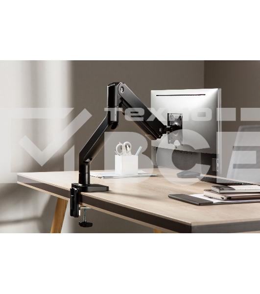 Кронштейн для мониторов Ultramounts UM730 черный 17'-45' макс.16кг крепление к столешнице поворот и наклон