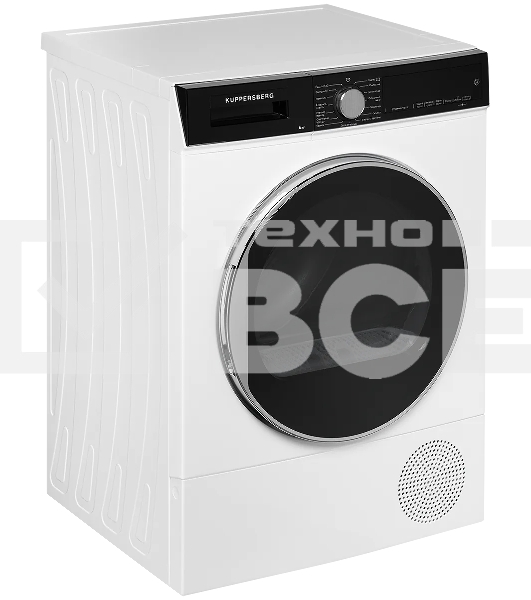 Сушильная машина Kuppersberg DM 560 W белый, 8 кг, сушка - конденсационная, программ - 15, 59.5 x 84.5 x 56.6 см
