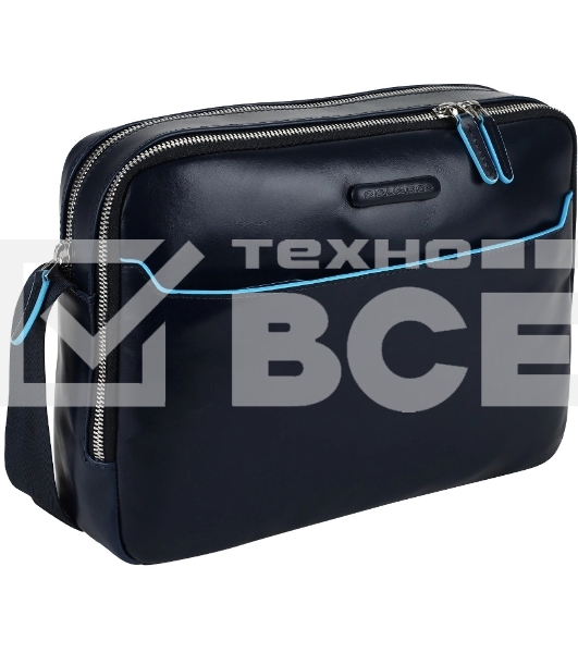 Сумка-мессенджер мужская Piquadro Blue Square CA5086B2/BLU2, темно-синий, натур.кожа