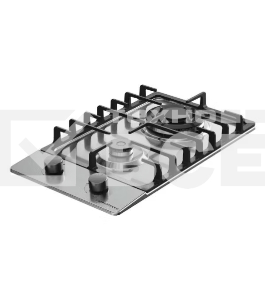 Варочная поверхность Kuppersberg FS 36 X, газ, High-Tech, 29 см, автоматический электроподжиг, газ-контроль, форсунки под сжиженый газ, SABAF конфорки, чугунные решетки, цвет нержавеющая сталь, цвет фурнитуры черный