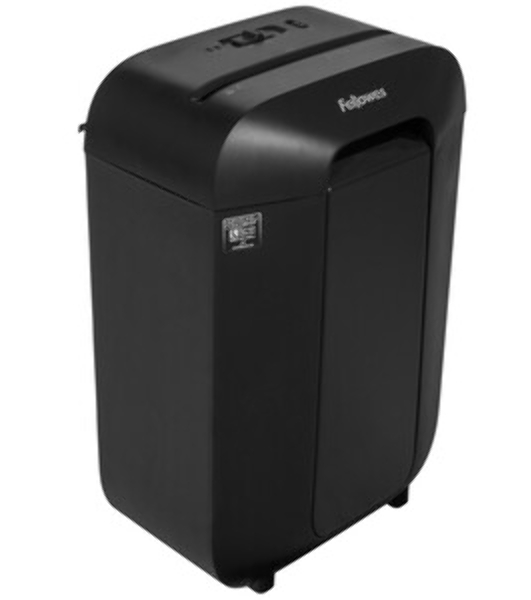 Шредер Fellowes PowerShred LX70 черный (секр.P-4)/перекрестный/11лист./18лтр./скрепки/скобы/пл.карты
