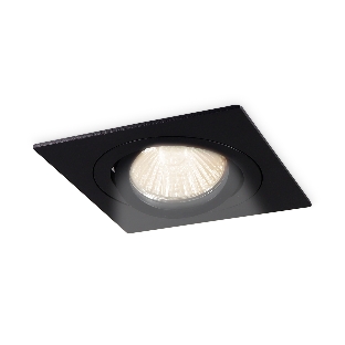 Встраиваемый поворотный точечный светильник Ambrella light TN102622 BK черный GU5.3 92*92*28
