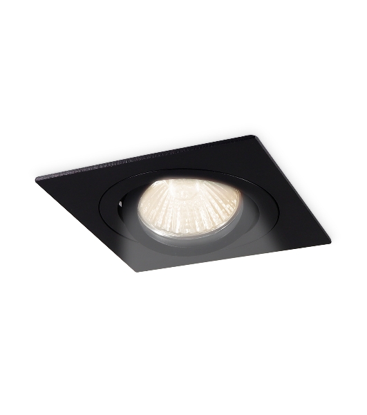 Встраиваемый поворотный точечный светильник Ambrella light TN102622 BK черный GU5.3 92*92*28
