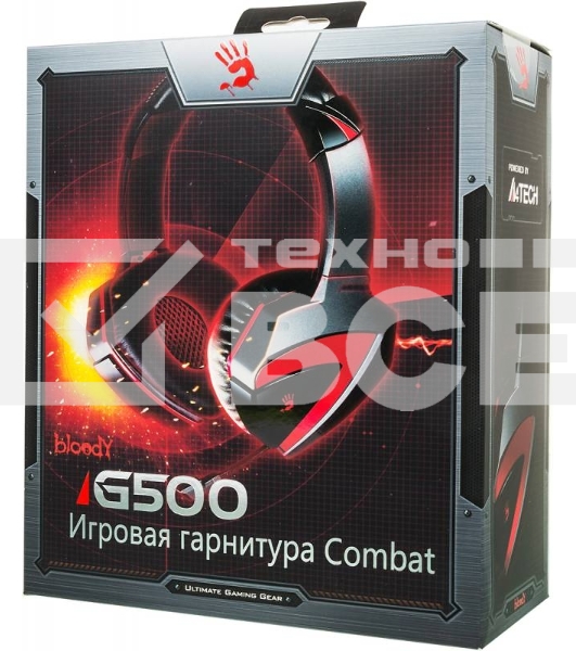 Гарнитура A4Tech Bloody G500 черный/красный (1.5 м) микрофон