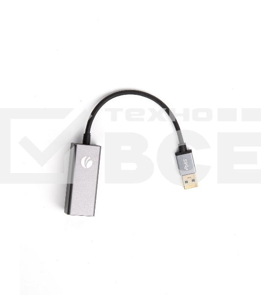 Кабель-переходник USB 3.0 (Am) --> LAN RJ-45 Ethernet 1000 Mbps, Aluminum Shell, VCOM <DU312M>