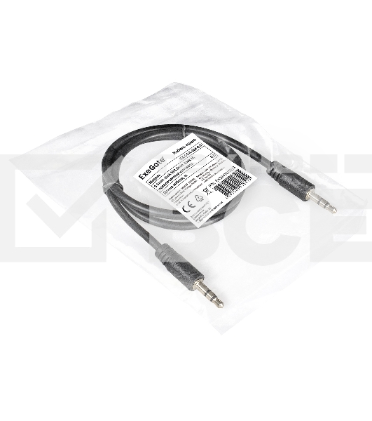 Кабель аудио Exegate EX284941RUS EX-CCA-404-0.5 (3.5mm Jack M/3.5mm Jack M, 0,5м, позолоченные контакты)