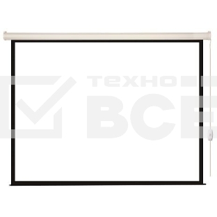 Экран с электроприводом Lumien Eco Control 244x244 см (раб. область 236х236 см) Matte White черная кайма по периметру 1:1