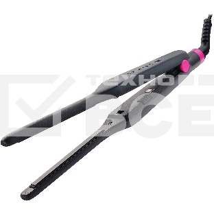 Щипцы для волос Galaxy Line GL 4522, черный, 30 Вт, керамическое покрытие рабочей поверхности, размер пластин 100х9 мм, нагревательный элемент с защитой от перегрева, температура 180°С, индикатор работы, петля для подвешивания, длина шнура 1,7