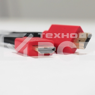 Кабель GCR 2.0m HDMI версия 1.4, черный, красные коннекторы, OD7.3mm, 30/30 AWG, позолоченные контакты, Ethernet 10.2 Гбит/с, 3D, 4K GCR-HM450-2.0m, экран