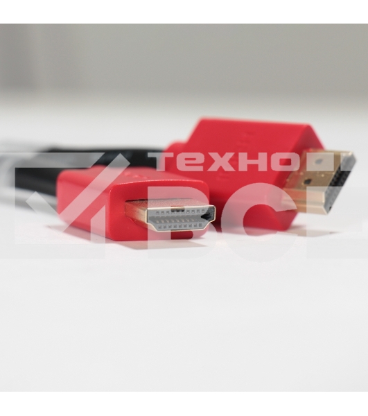 Кабель GCR 2.0m HDMI версия 1.4, черный, красные коннекторы, OD7.3mm, 30/30 AWG, позолоченные контакты, Ethernet 10.2 Гбит/с, 3D, 4K GCR-HM450-2.0m, экран