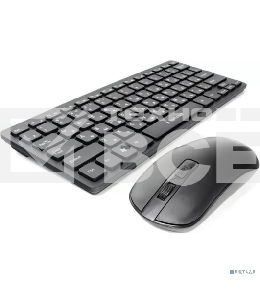 Комплект клавиатура+мышь беспроводные Gembird KBS-9100, 2.4ГГц, чёрн, 84кл, 1600 DPI, бат. в компл.