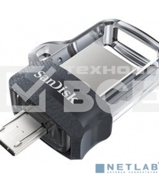 Флеш диск 256GB SanDisk Ultra Android Dual Drive OTG, m3.0/USB 3.0, Black