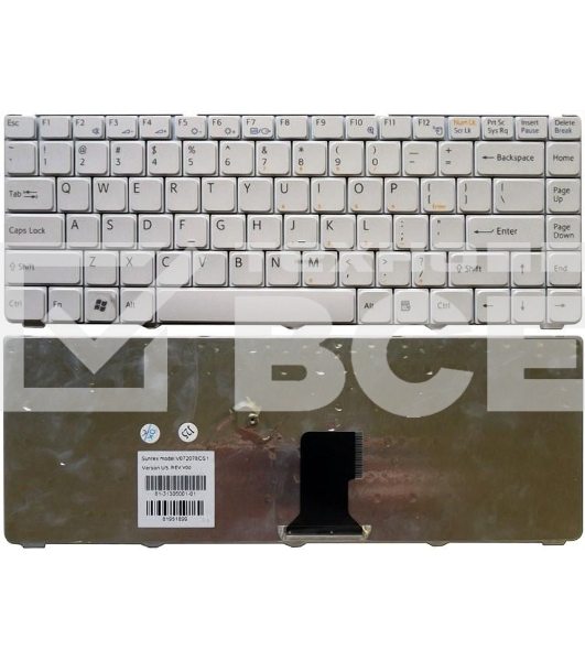 Клавиатура для ноутбука Sony Vaio VGN-NR21Z белая