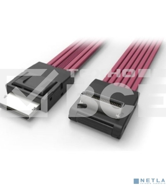 Кабель AXXCBL700CVCR 700 mm long, spare cable kit (1 cable included), straight OCuLink SFF-8611 connector to right angle OCuLink SFF-8611 connector