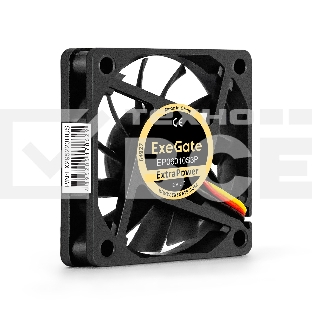 Вентилятор для корпуса ExeGate ExtraPower EP06010S3P черный, 60 мм, 3000 об/мин, 24 дБ, 3 pin
