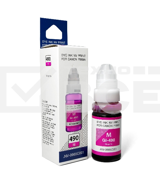 Чернила GI-490M (NV-0665C001) для Canon Pixma G1400/G2400 (70 мл) Magenta (в коробке) совместимые
