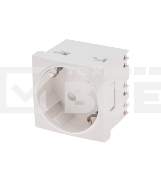 Розетка электрическая Rexant 45x45, CEE 7/4, 2K+3, 16A, белая