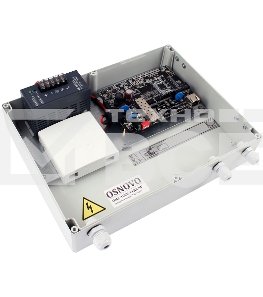 Уличный медиаконвертер OSNOVO GE с PoE, 1 х10/100/1000Base-T с PoE (до 30W), 1хSFP (1000Base-X)