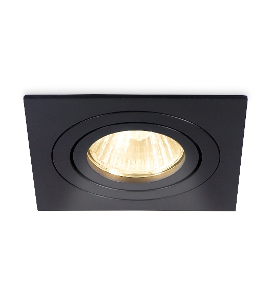 Встраиваемый поворотный точечный светильник Ambrella light TN102622 BK черный GU5.3 92*92*28