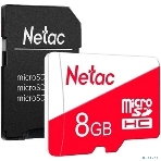 Флеш карта Netac P500 ECO MicroSDHC 8Gb C10 NT02P500ECO-008G-R,, адаптер в комплекте, фото4