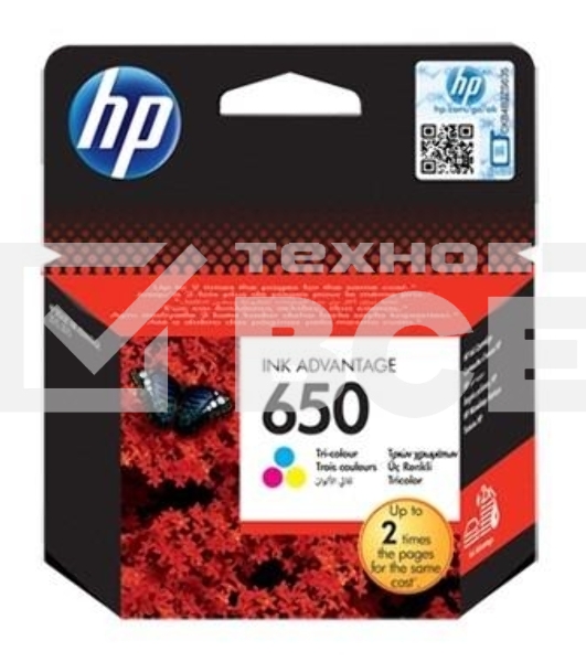 Картридж струйный HP 650 CZ102AE многоцветный для HP DJ IA 2515/2516 (200стр.)