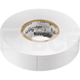 Изолента ПВХ 15мм (рул.20м) бел. NIT-B15-20/WH Navigator 71102