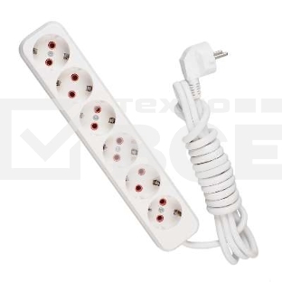Удлинитель 6х3м с заземл. 16А IP20 Lezard 720-0603-601