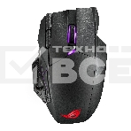Мышь беспроводная/проводная ASUS ROG Spatha X черный, 19000 dpi, радиоканал, USB, кнопки - 12, фото3