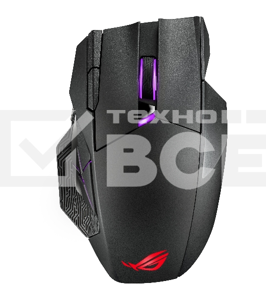 Мышь беспроводная/проводная ASUS ROG Spatha X черный, 19000 dpi, радиоканал, USB, кнопки - 12