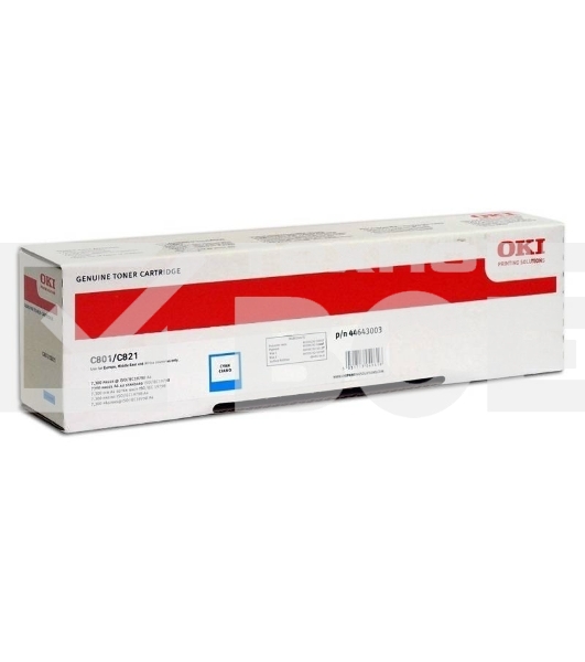 Картридж лазерный Oki C801/821 7.3K (голубой)