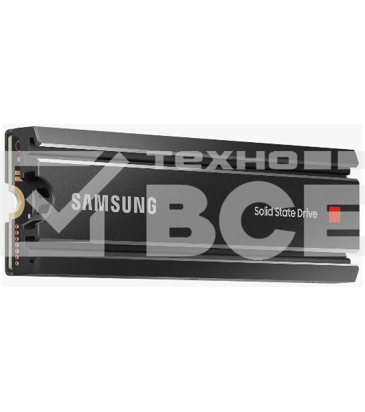 Накопитель SSD Samsung 980 PRO MZ-V8P2T0CW, 2Tb, PCIe 4.0 x4, M.2 2280, NVMe, R/W 7000/5100, с радиатором
