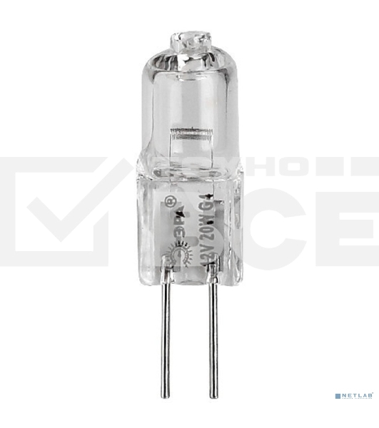Лампа галогенная ЭРА G4-JC-20W-12V(100/1000/20000)