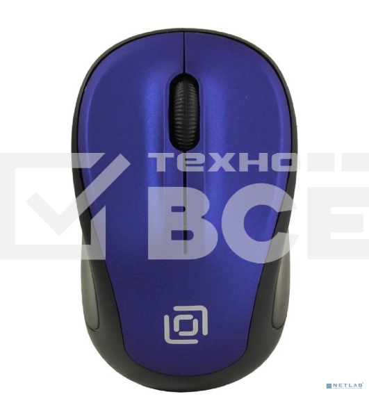 Мышь беспроводная Oklick 665MW черный/синий, 1000 dpi, радиоканал, USB, кнопки - 3