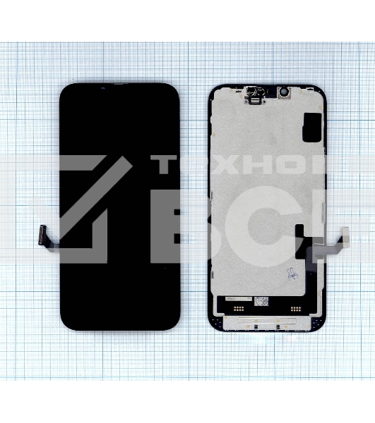 Дисплей (модуль) для Apple iPhone 14 в сборе с тачскрином, черный