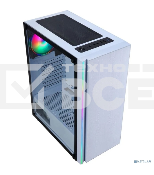 Компьютерный корпус AeroCool/Formula CL-3302W RGb белый без БП ATX 2xUSB 2.0 1xUSB 3.0 audio bott PSU