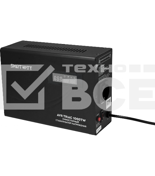 Стабилизатор напряжения Smartwatt AVR Triac 1000TW 1000ВА черный