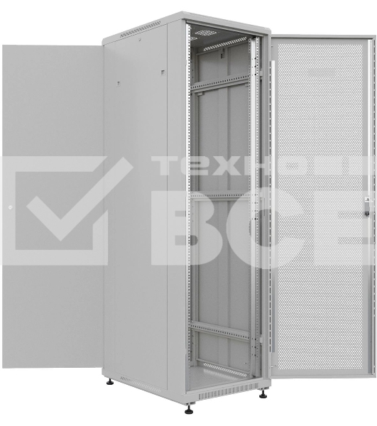 Шкаф серверный NTSS Премиум (NTSS-R22U6080PD) напольный 22U 600x800мм пер.дв.перфор. металл 900кг серый 710мм 54кг 1102мм IP20 сталь