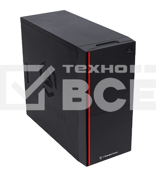 Персональный компьютер Гравитон Д50А AMD Ryzen 5 5600G(3.9Ghz)/8192Mb/256SSDGb/war 3y/black/noOS + /К+М