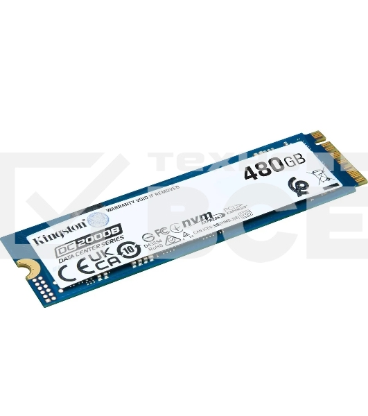 Накопитель SSD Kingston DC2000B, 480GB, PCIe 4.0 x4, M.2 2280, R/W 7000/800